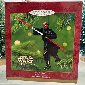 Hallmark Keepsake Ornament Star Wars Darth Maul Figurine Christmas Holiday 2000